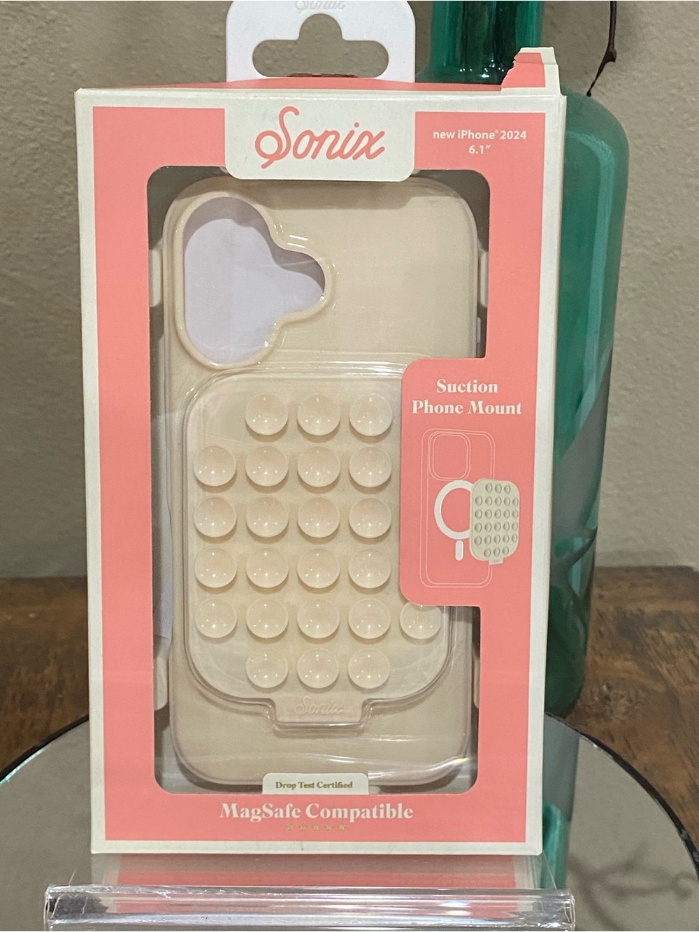 Sonix Cream Suction Phone Case for iPhone 16, Pop Grip, MagSafe Compatible, new!